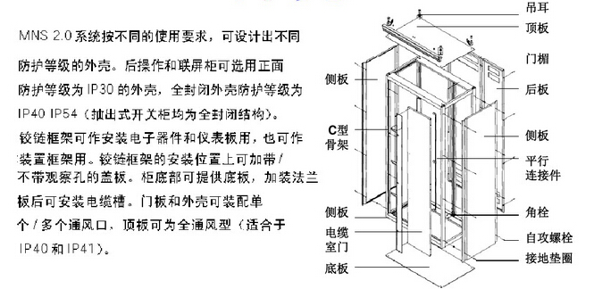 MNS型低壓開關柜的結構特點